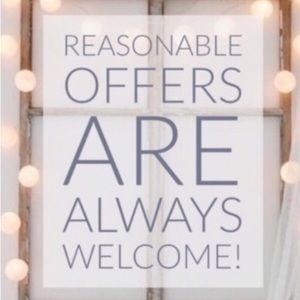 Reasonable offers welcome